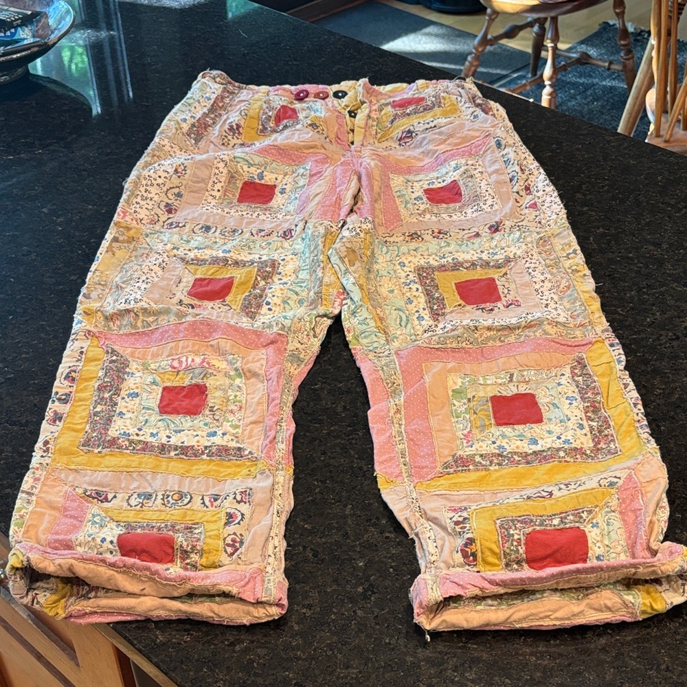 Magnolia Pearl Patchwork Pants - Pink, Yellow, Red